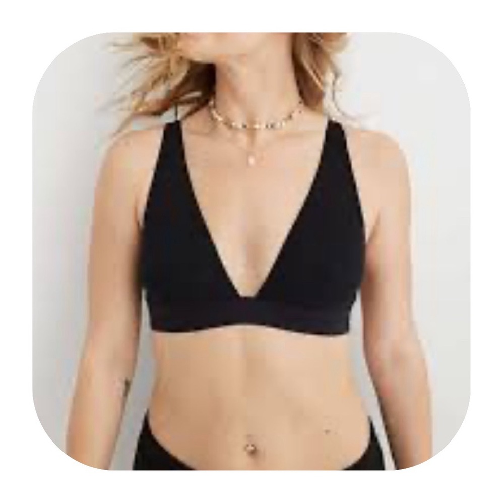 Smoothez by Aerie L black mesh bralette